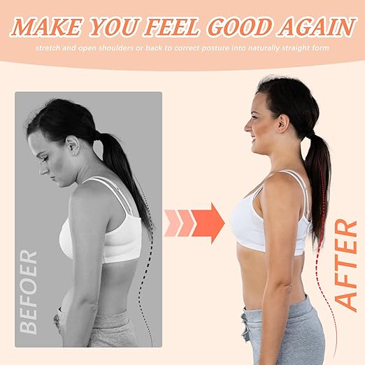 TEE TEA Posture Corrector for Women & Men – Adjustable Back Support Brace for Neck, Shoulder & Spine Muscle Relief – Improve Posture, Comfort & Confidence – Invisible & Comfortable Design (Beige, Medium)