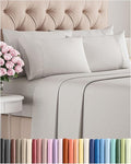 King 6 Piece Sheet Set - Cooling & Breathable Bed Sheets - Hotel Luxury Bed Sheets for Women, Men, Kids & Teens - Bedding with Deep Pockets & Easy Fit - Soft and Wrinkle Free - King French Grey Sheets