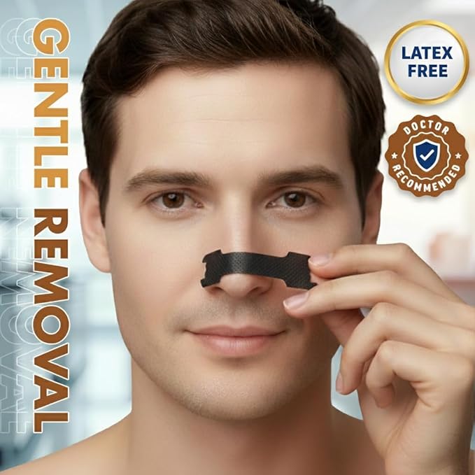 Sports Medica Nasal Strips for Snoring, Snoring Solution Nose Strips for Breathing Support, Comfortable Strong-Adhesive Tape for Better Sleep and Night Time Relief, 30 Count