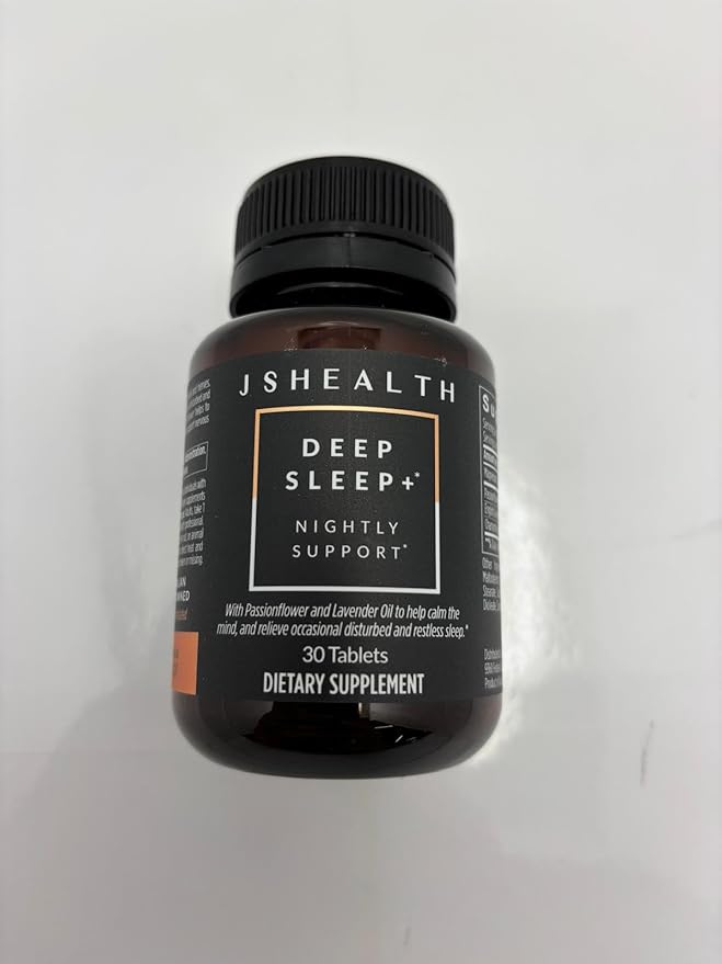 JSHealth Sleep Aid with Magnesium, Lavender & Passionflower - Sleep Supplement for Adults - Non-Drowsy Supplement Calms Body & Mind, 30 Tablets