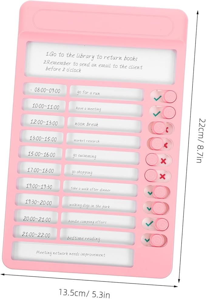 Uonlytech Student Behavior Chore Chart Portable 2-in-1 DIY Reminder and Schedule Board for Boys and Girls Multi-functional Habit Tracker for Classroom and Home