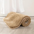 MIULEE Non Slip Small Bathroom Rug - Camel (16x24), Absorbent Thick Soft Microfiber Bath Mat, Machine Washable, Plush Carpet for Tub & Shower