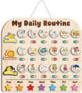 Wooden Daily Routine with Stars, Chore Chart for Kids, Visual Schedule for Kids, Morning Evening Routine Chart, Preschool Routine Chart, Routine Chart for Kids