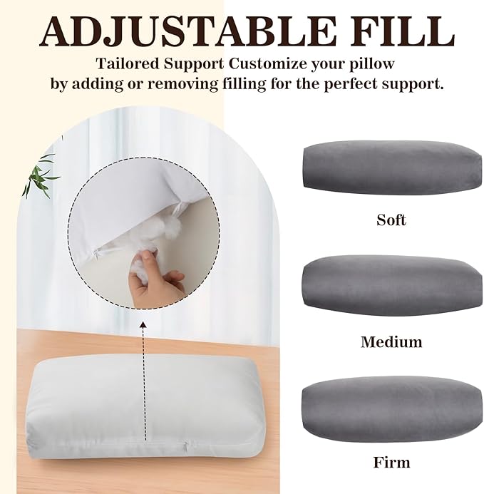 Recliner Headrest Pillow, Adjustable Neck & Head Support Pillow, Soft Velvet Non-Slip Headrest for Recliner, Couch, Chair, Sofa