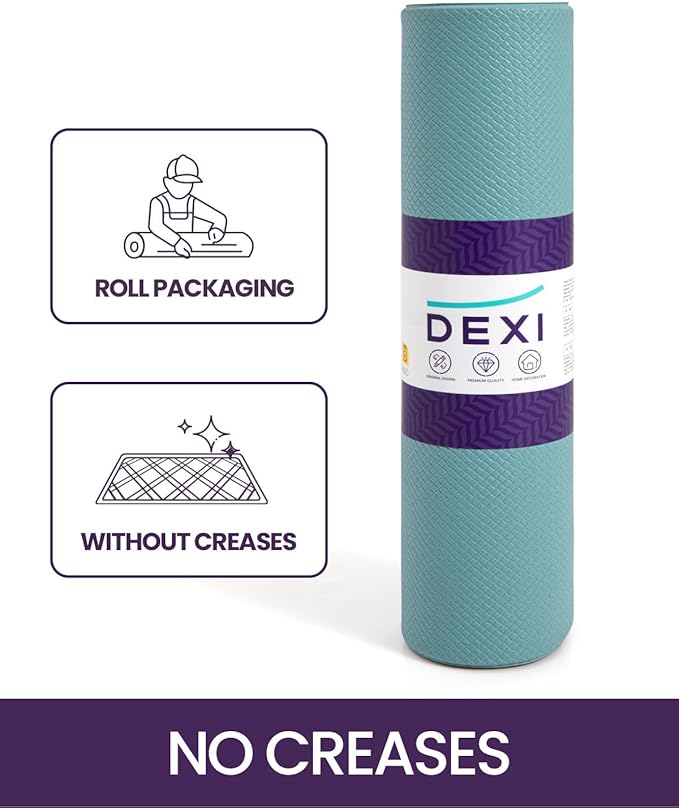 DEXI Kitchen Floor Mats Cushioned Anti Fatigue,17x79,Long Standing Runner Rug Waterproof, Comfort Memory Foam Padded for Front Sink Laundry, Turquoise