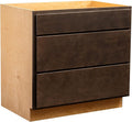 Quicklock RTA (Ready-to-Assemble) | Base Kitchen Cabinets - Shaker Style | Made in America (Espresso Stain, 36" Wx34.5 Hx24 D 3 Drawer)