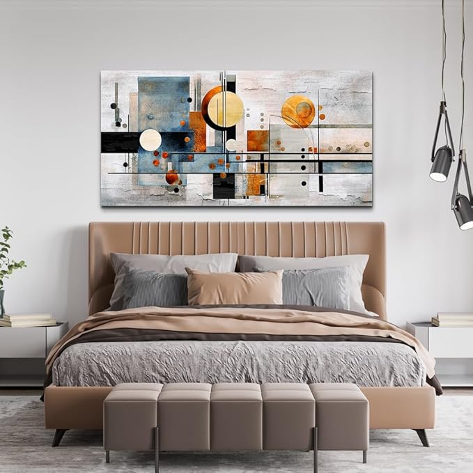 MHARTK66 Abstract Wall Art Wall Decor Neutral Modern Canvas Wall Paintings Colorful Artwork for Living Room Bedroom Bathroom Office Home Decor Can Be Hung Directly 24"x 48"