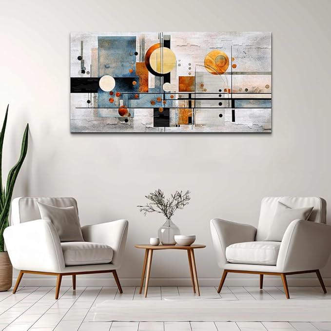 MHARTK66 Abstract Wall Art Wall Decor Neutral Modern Canvas Wall Paintings Colorful Artwork for Living Room Bedroom Bathroom Office Home Decor Can Be Hung Directly 24"x 48"