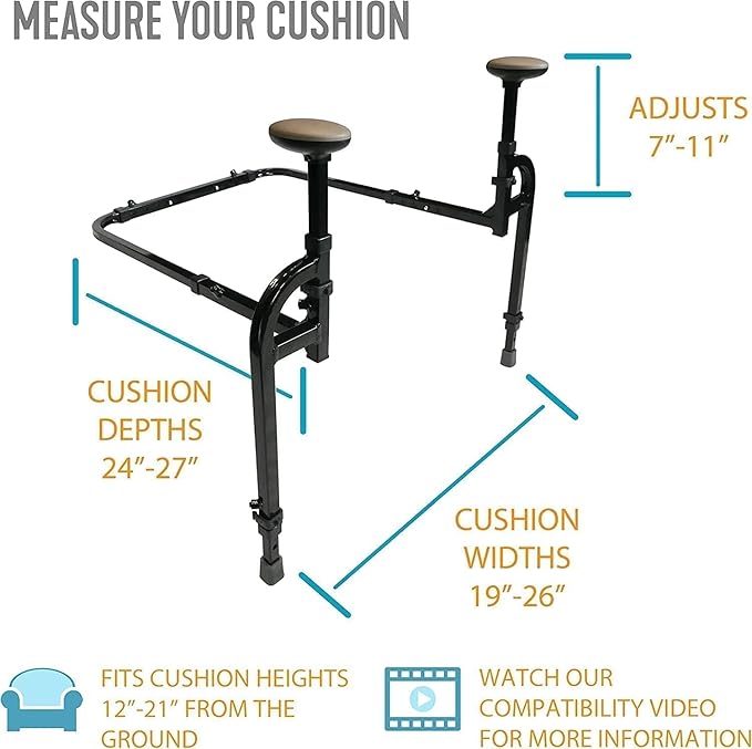 Stander Heavy Duty EZ Stand-N-Go, Bariatric Chair Lift Assist for Elderly, Grab Bar Standing Handle for Seniors, Daily Living Mobility Aid