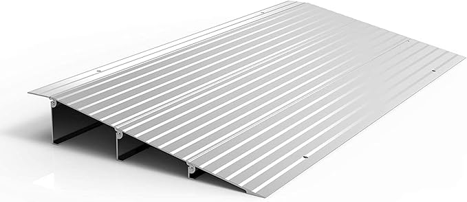 EZ-ACCESS - Threshold Ramps for Doorways - Portable Wheelchair Ramp for Home Steps, Aluminum Door Threshold Sliding Doors, Walker & Wheelchair Access - Adjustable Modular Transitions, 3" Rise