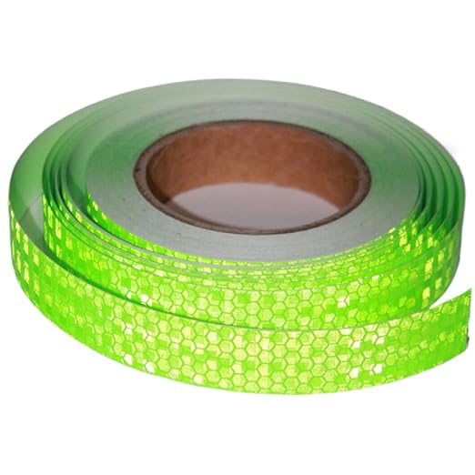 Industrial Reflective Tape Green Outdoor Waterproof 1 inch, High Visibility Hazard Conspicuity Safety Marking Tape (66 feet)