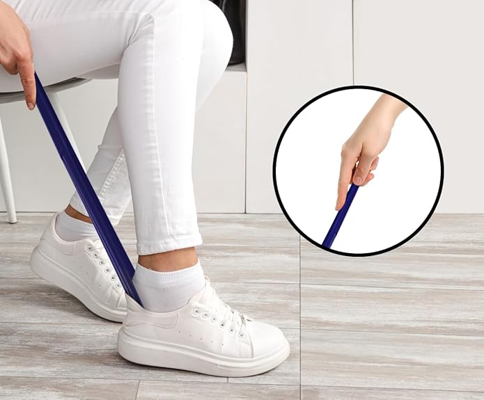 Nextnoid Shoe Horn Long Handle for Seniors - 16.5" Straight & Sturdy Long Shoe Horn for Men, Women & Kids