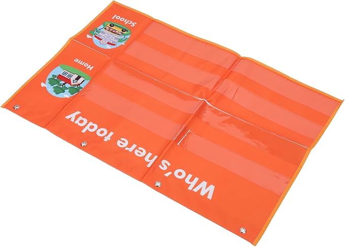 Attendance Pocket Chart with Large Cards, Classroom Management Chart for Preschool, Daily Schedule Attendance Chart for Kindergarten, School Attendance Tracking Tool with PVC Mater