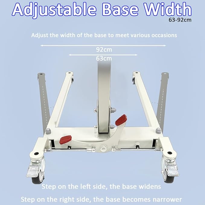 Manual Hydraulic Patient Lift Commode Sling, 440lb Weight Capacity, Body Transfer Lift Chair for Full/Partial, Paralysis Patients Lift for Home Use,Wheelchair/Bed/Toilet Transfers
