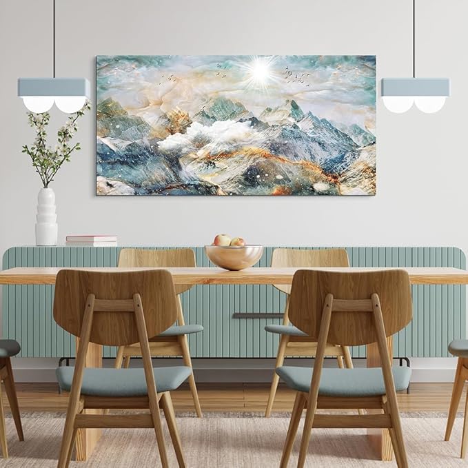 DZRWUBHS Large Size Abstract Canvas Wall Art For Living Room Decorations For Bedroom Office Wall Decor Abstract Mountain Wall Painting Framed Pictures Artwork Farmhouse Home Decor Art 30"X60"