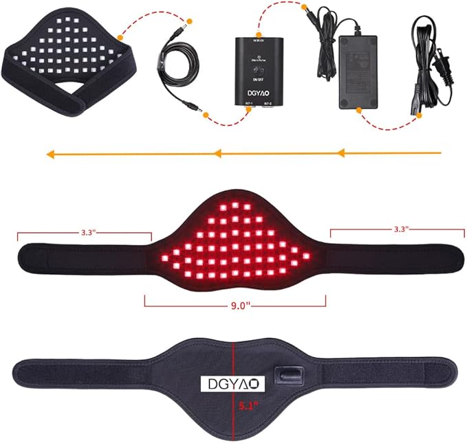 Infrared &Red Light Therapy Devices: Pain Relief 850NM LED Neck Pain Fatigue Light Therapy Warp Pad Home Use FDA Cleared Device