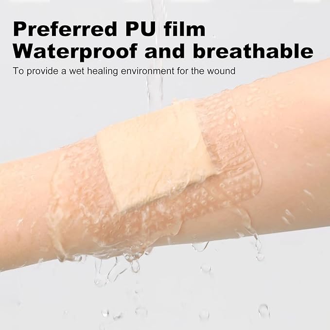 Silicone Foam Dressing 3x3 Gentle Border, Super Absorbent Wound Dressing, Bed Sore Patches, Waterproof Silicone Bandages for Wounds Care, Self Adhesive Pressure Sore Pads (60)