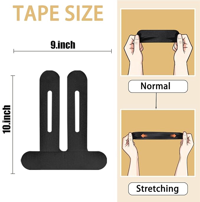 IEADEN Precut Kinesiology Tape for Knees, 10 Pcs - Knee Support & Stability, Knee Pain Relief Athletic Tape - Waterproof & Elastic, Hypoallergenic Latex-Free Tape, Purple