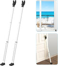 2025 Upgraded 2-in-1 Door Security Bar & Sliding Windows Bar,Adjustable Heavy Duty Stoppers Jammer for Apartment,Home, Hotel Room,Travel(2 Pack,White)