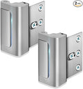 Door Reinforcement Lock - Home Security Child Proof Door Lock withstands 800 lbs, for Inward Swinging Doors, Door Locks for Kids Safety, Prevents Unauthorized Entry, Home Defense, 2-Pack