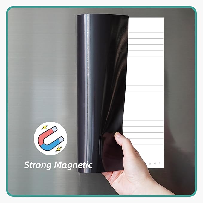 Magnetic Dry Erase Board – 8.5”x11” Reusable Lined Dry Erase Notebook Sheet for Fridge 2 Pcs – Marker Included