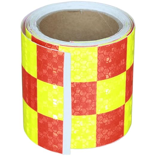 Reflective Tape Outdoor Waterproof 3 inch X 10 feet, High Visibility Hazard Conspicuity Warning Safety Industrial Marking Tape