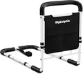 Bed Rails for Elderly Adults Safety - ASTM Approved Adjustable Bed Cane with Non-Slip Ergonomic Handle & Storage Pocket, Bed Railings for Seniors Support 400 LBS, Tool-Free