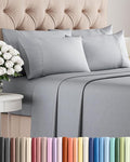 Full 6 Piece Sheet Set - Cooling & Breathable Bed Sheets - Hotel Luxury Bed Sheets for Women, Men, Kids & Teens - Bedding with Deep Pockets & Easy Fit - Soft and Wrinkle Free - Full Steel Blue Sheets