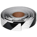 Black White Reflective Tape 2 inch X 166 feet, Outdoor Waterproof Hazard Conspicuity Warning Industrial Marking Tape
