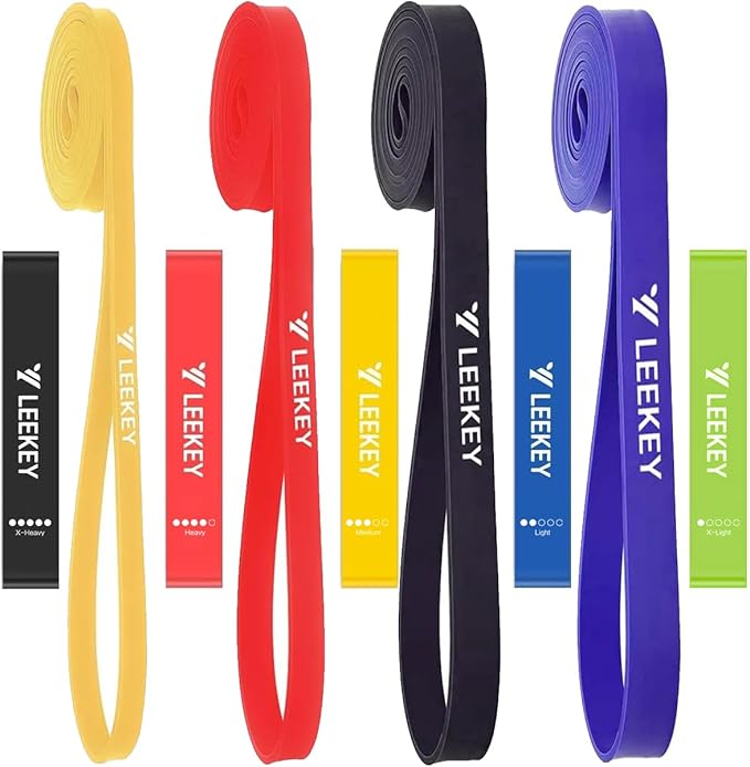 LEEKEY Resistance Bands, Exercise Bands,Pull Up Assist Bands - Bands for Working Out,Band for Men and Women Fitness Training, Physical Therapy,Home Workouts