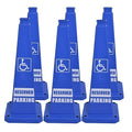 BESEA Reserved Parking Cone 6 Pack, 28" No Parking Sign Cone with Weighted Base, Blue 4-Sided “ Reserved Parking” Warning Cone for Driveways Business Parking Lots Garages Indoor/Outdoor