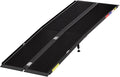 7 Feet Portable Wheelchair Ramp with Sopport Legsk, Black Seamless Non-Slip Aluminum Folding Handicap Ramp,Threshold Ramp for Doorways, Wheel Chair Ramp for Home Steps