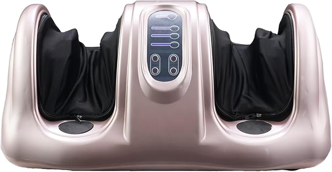 FLEXISPOT Premium Shiatsu Foot Massager with Remote Control – Deep Kneading & Rolling Therapy for Feet, Ankles, Calves, and Legs – Pain Relief & Circulation Booster for Home and Office (Rose Gold)