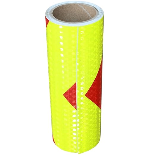 Reflective Tape 8 inch X 10 feet, Outdoor Waterproof Hazard Conspicuity Safety Warning Industrial Marking Tape