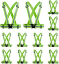 Adjustable Reflective Safety Vest-360° Silver Straps for Cycling,Construction