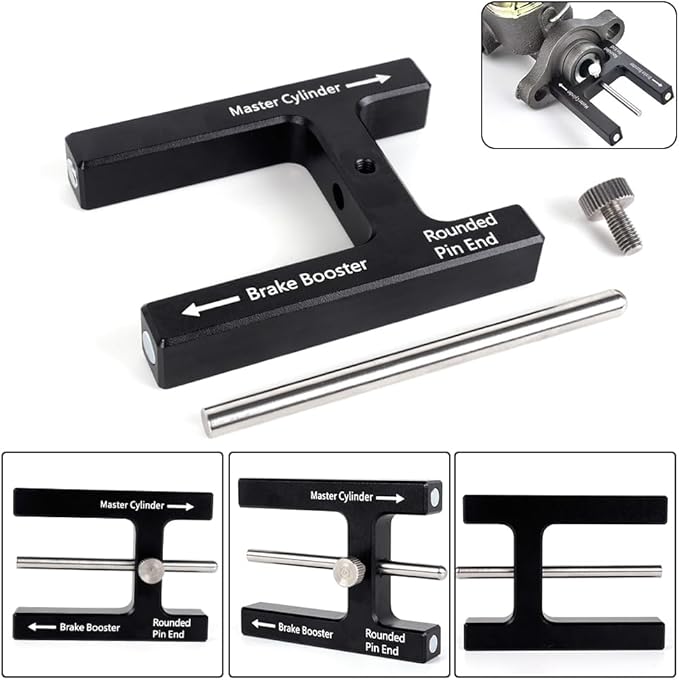 BARTOO Brake Adjustment Tool Brake Booster Push Rod Adjustment Tool Master Cylinder Push Rod Length Gauge Suit for Most Brake Boosters with Adjustable Pins