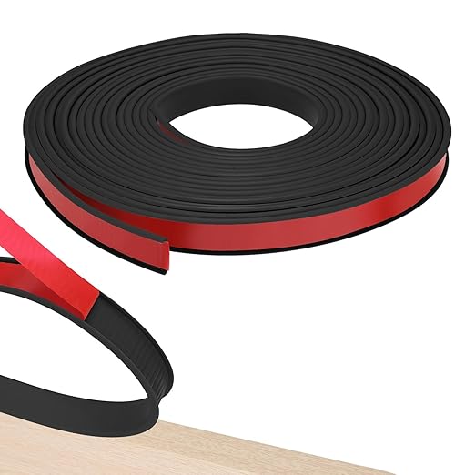 U-Shape Edge Banding, 0.78 Inch x 32.8 FT Self Adhesive Rubber Edge Trim Flexible TPE Corner Protector for Desk/Shelves/Furniture/Countertop/Table/Cabinet/Plywood [Black]