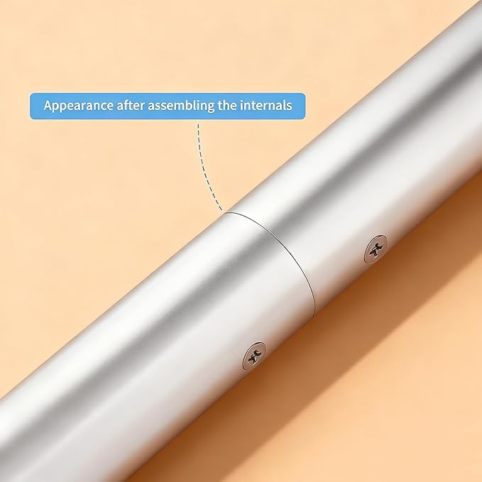 9 FT Handrails for Indoor Stairs,Railings，Outdoor Stairs Handrail，Modern Aluminum Handrail Set, Wall Mounted，Wall Return Bracket More Safety, Rust Free. (Anodized Silver, 9 FT)