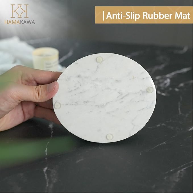 Oval Natural Marble Soap Dish, Carrara White Stone Jewelry Dish 5 Inch, Bathroom Shower Soap Holder, Modern Sponge Holder, Bar Soap Saver Tray, Kitchen, Easy to Clean