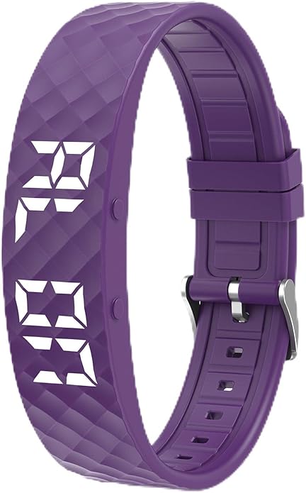 Vibrating Alarm Wristband 8 Sets of Alarms Fitsleeps Alarm Bands Clock Watches 45-Day Battery Life Silent Wrist Shock Bands for Deepsleepers Elderly