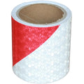 Red and White Reflective Tape Outdoor Waterproof 3 inch X 10 feet, High Visibility Hazard Conspicuity Safety Marking Tape