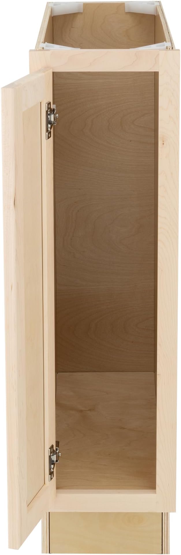 Quicklock RTA (Ready-to-Assemble) | Base Kitchen Cabinets - Shaker Style | Made in America (Raw Maple, 9" Wx34.5 Hx24 D Base)
