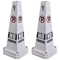 OrangeStar No Parking Cones 4-Pack, 26.5" Large 4-Sided Traffic Cones with Heavy Rubber Base for Parking Lot Control, Safety, Driveway | Indoor Outdoor Use