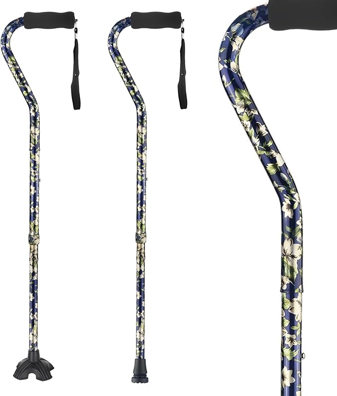 Elegant Walking Cane for Women, Foldable & Adjustable Cane for Seniors with Self-Standing Tip | Lightweight Mobility Aid for Stability & Balance Support