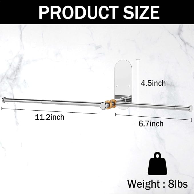 Stainless Steel Clothes Hanger Storage, Space Saving Clothes Hanger Storage Organizer, Wall Mount Clothes Rack Organizer, Adhesive or Drilling Installation