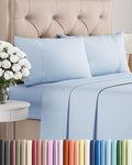 Twin XL 4 Piece Sheet Set - Cooling & Breathable Bed Sheets - Hotel Luxury Bed Sheets for Women, Men, Kids & Teens - Bedding w/Deep Pockets & Easy Fit - Soft & Wrinkle Free - Twin XL Sky Blue Sheets