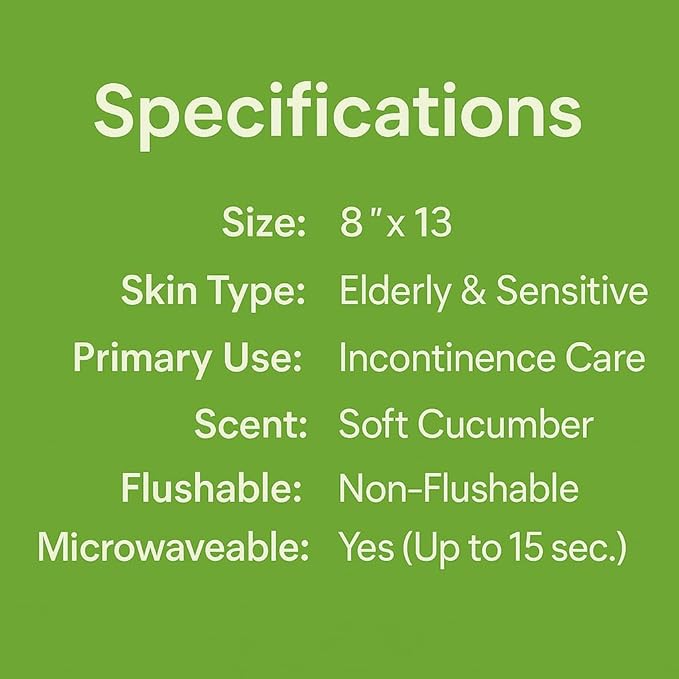 Adult Wipes Extra Large Scented - Skin-Friendly Incontinence Wet Wipes for Adults & Elderly Disposable Washcloths - 8x13" 12 Packs of 60 (720 Wipes)