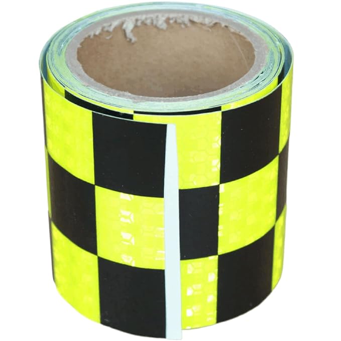Reflective Tape Outdoor Waterproof 3 inch X 10 feet, High Visibility Hazard Conspicuity Warning Safety Industrial Marking Tape