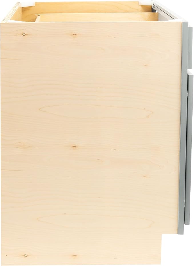 Quicklock RTA (Ready-to-Assemble) | Base Kitchen Cabinets - Shaker Style | Made in America (Magnetic Gray, 36" Wx34.5 Hx24 D Sink Base)