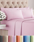 Queen 6 Piece Sheet Set - Cooling & Breathable Bed Sheets - Hotel Luxury Bed Sheets for Women, Men, Kids & Teens - Bedding w/Deep Pockets & Easy Fit - Soft & Wrinkle Free - Queen Light Pink Sheets
